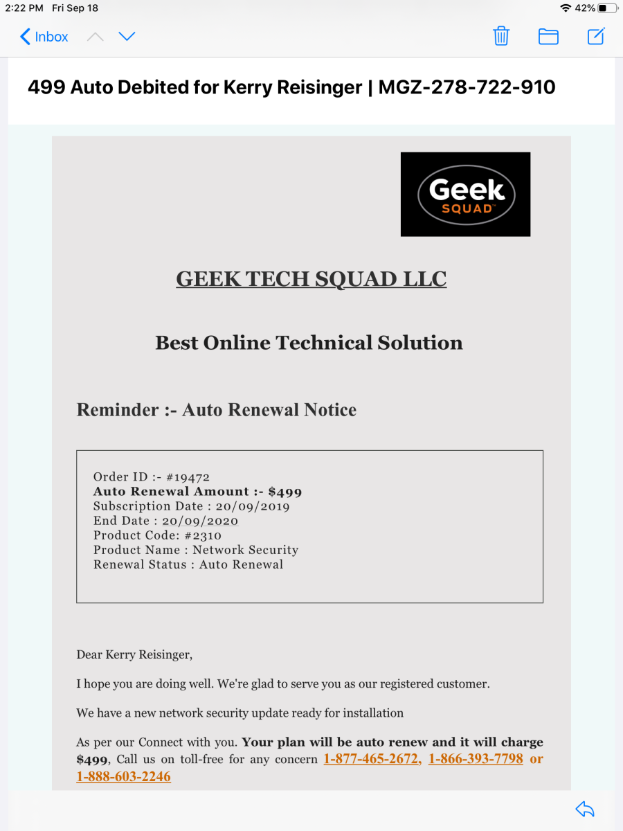 Geek Squad 2020 Reports & Reviews - ScamPulse.com