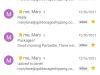 Pictures of Emails between Mary and I