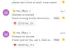 Pictures of Emails between Mary and I