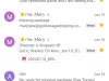 Pictures of Emails between Mary and I