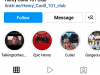 Fake Henry Cavill instagram account