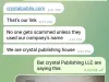 Scam alert from the crystal Publishing House