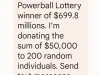 Powerball scam from Brad Harrison