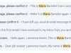 Received emails from same person using diffrent emails, none of which were the companies