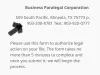 Business Paralegal Corp is new company