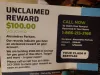 Unclaimed Reward/ Post Card
