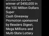 You're our newest winner of $450,000 from publishers clearing House