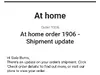 Order never received