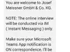 Josef Meissner GmbH; recently reviewed your application